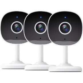 Geeni Insight Smart Security Camera for Home - 2K Quad HD, Wi-Fi, Motion Detection, Night Vision, Two-Way Audio - Baby Monitor, Cloud & SD Card Storage, Compatible with Alexa & Google Home (3-Pack)