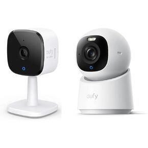 eufy Security Indoor Cam C120, Plug-in Security Camera 3 MP + Indoor Cam E30, Latest Generation, 4K UHD Security Camera, 360 Pan-Tilt