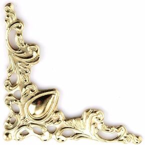 30 Pcs Antique Edge Corner Decorative Protectors, Scrapbooking Albums Embellishment Photo Frame Jewelry Box Decorative Corner (Antique Bronze)