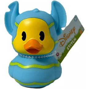 Just Play, Blue Easter Stitch Rubber Duck Bath Toy, 3 Inches