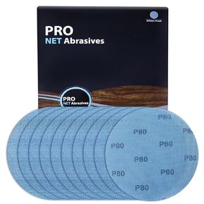 SPEEDWOX Mesh Abrasive 9 inch Drywall Sander Sandpaper 80 Grit 10pcs Dust-Free Hook and Loop Drywall Sanding Disc Aluminum Oxide Sanding Discs for Drywall Sanders for Metal Wood Finishing