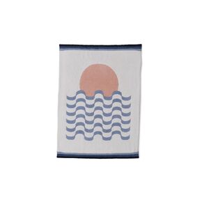 Barefoot Dreams® CozyChic® Sun Waves Stripe Stroller Blanket, Ocean Air Multi, 30"x40"