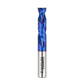 1/2" Compression Spiral CNC Bit, Nano Coated Extra Long Router Bit, 1/2" Cutting Dia, 1/2" Shank, 2" Cutting Length, 4" Overall Length, CNC Router Bits, Plunge Cut End Mill