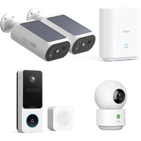 AOSU Solar Security Cameras Wireless Outdoor/Indoor, Doorbell Camera for Home Safety