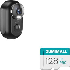 ZUMIMALL Security Cameras Wireless Outdoor,2K Cameras for Home Security, Outdoor/Indoor Camera Battery Powered, 2.4G WiFi, 128GB SD Card for Security Cameras