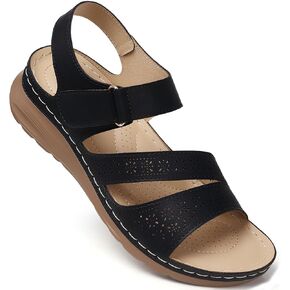 SHIBEVER Women's Wedge Sandals Platform: Comfortable Dressy Arch Support - Summer Open Toe Women Sandals