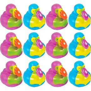 Luau Toco Toucan Tropical Bird Rubber Duckies (12 Pack) 2". Parrot, Hawaii, Luau, Tropical Theme Bath Play Toy