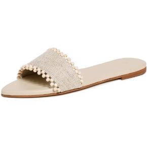 KAANAS Women's Cala Asymmetric Linen Slides