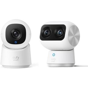 eufy Security Indoor Cam C210, 1080p Resolution Security Camera with 360° PTZ + Indoor Cam S350, Dual Cameras, 4K UHD, 360° Camera, Baby Monitor, Pet Camera