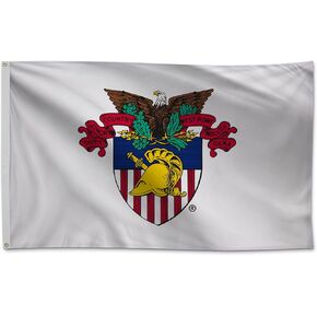 Army West Point Crest College Sports Printed Flag - NCAA Licensed - Nylon - 3' x 5' School Banner (Black)