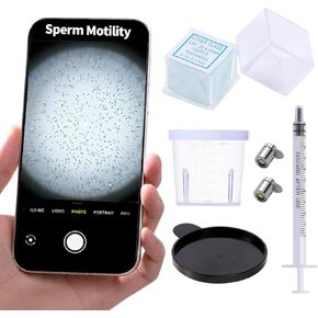 at-Home Observation Sperm Kit for Men,Observation Motile Sperm Concentration with Accuracy,Fast Results Using Your Smartphone- Private- Convenient- Easy to Use