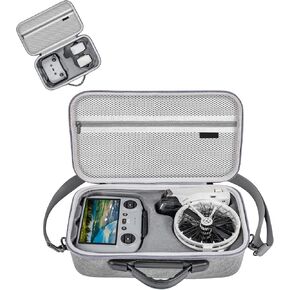 Carry Case for DJI Flip Drone, Portable Shoulder Bag with Double Layered Storage, Support 3 Batteries, RC 2/N3 Remote Controller Drone Case for Flip Accessories