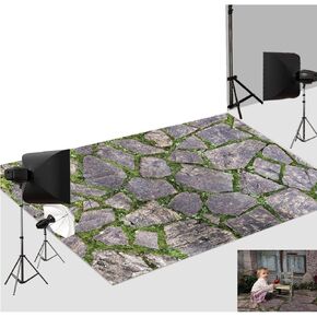 Kate Light White Floor Mats Photography Floor Mats Photography Printed Rubber Mat Newborn Photography Drops for Photo Studio Props 5x4ft