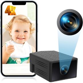Rettru 【Free 64G】 Updated 4K Wireless Plug-and-Play Camera,USB Charger,- Spy WiFi Cameras -160° Wide Angle - HD4K Nanny Cam-USB Camera-Small Body Cam with Baby Monitor Motion Detection Night Vision