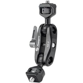Fotopro 5 inch Universal Magic Arm Double Ball Head 360 Degree Rotate Both 1/4 Inch Screw Adjustable Camera Expand Bracket for Phone Mount Tripod Monitor Camera LED Video Lights GS-7
