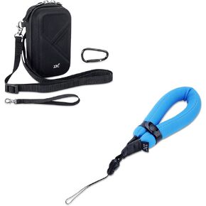 JJC Waterproof Camera Floating Wrist Strap with Hard Camera Case for Compact Cameras