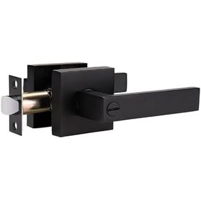 10 Pack Modern Black Door Handles Privacy Door Levers Black Door Knobs Interior Heavy Duty Reversible Door Locks Keyless Square Interior Door Handle