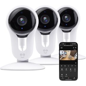 Geeni Aware 1080p HD Smart Camera – 3 Pack - Indoor Home Security Camera – No Hub Required – Motion Detection Camera – Smart Camera Compatible with Alexa and Google Home, Requires 2.4 GHz Wi-Fi