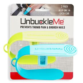UnbuckleMe Car Seat Buckle Release Tool - Lime Green & Blue 2 Pack - Buy one for Each Car or Give One to a Friend