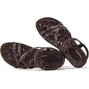 Alicegana Womens Sandals Dressy Summer Comfortable Beach Walking Flat Sandal Shoes