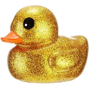 Giant Rubber Duck Huge Glitter Rubber Duck Large Sparkly Duck Bath Toy with Squeaky Sound for Summer Baby Shower Birthday Party Favor Gift (Gold)