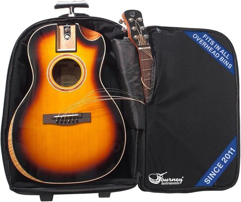 جيتار السفر الصلب من أكاسيا كوا - OF882C جيتار صوتي كهربائي للسفر مع نظام براءة اختراع قابل للطي - حقيبة ظهر محمولة (فوق الرأس) in Kuwait