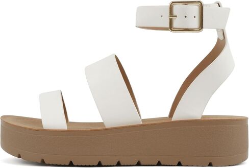 Soda Glory ~ Women Open Toe Multi-Strap Flatform Sandals in Saudi Arabia