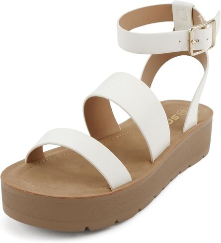 Soda Glory ~ Women Open Toe Multi-Strap Flatform Sandals in Saudi Arabia