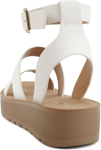 Soda Glory ~ Women Open Toe Multi-Strap Flatform Sandals in Saudi Arabia