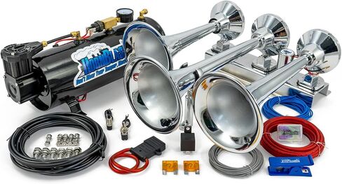 HornBlasters Flatlaw 3-Liter Train Horn Kit, All-In-One Air System - Easy Install - Big Sound in Saudi Arabia
