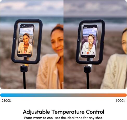 ShiftCam SnapStudio Light - Magnetic LED Ring Light with Adjustable Brightness, AdjustableTemperature, USB-C Charging, MagSafe Compatibility - Ideal for Vlogging and Mobile Photography (Stone) in Saudi Arabia