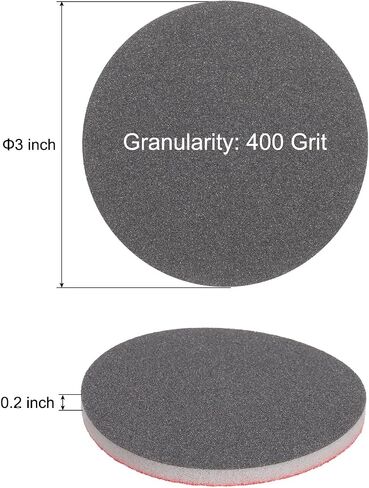 UXCELL 30PCS 320 SANDING GRIT Sponge 2.85 بوصة خطاف وخطقة الرملية الإسفنج للحلقات الصنفرة المدارية ، الاستخدام الرطب/الجاف المخزن المؤقت للسيارة الخشب الجاف للمعادن تلميع in Saudi Arabia