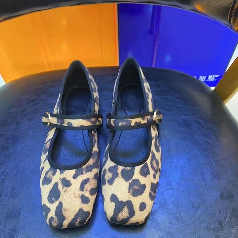 ماري جين فلات SNAP SNAP LEOPARD Square Toe Flats Flats Ene Square Flats in Saudi Arabia