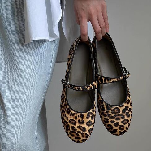 ماري جين فلات SNAP SNAP LEOPARD Square Toe Flats Flats Ene Square Flats in Saudi Arabia