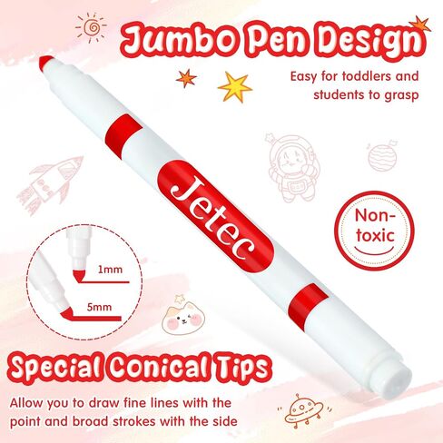 Janlaugh 48 Pcs Line Washable Markers Bulk Black Fine Tip Markers Set Coloring Markers for Kids Thin Washable Markers Black Tips Markers for Art School Supplies, Back to School Supplies, Ages 6+ in Saudi Arabia