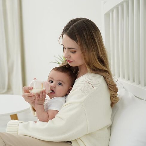 زجاجات الطفل PP ، زجاجات الرضاعة الطبيعية المضادة للغول مع حلمات استجابة طبيعية ، زجاجة طفل بطيئة في الرقبة بطيئة للأطفال ، حديثي الولادة ، 0-6 أشهر ، حمراء BPA محورها محورها (5 أونصة ، الأزرق ، ص) in Kuwait