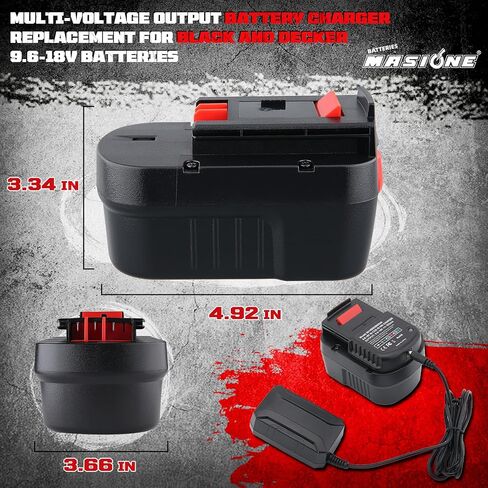 2P 4800mAh HPB14 Battery NI-MH Replacement for Black and Decker 14.4v battery FSB14 FS140BX A1714 499936-34 499936-35 BD1444L Compatible with Black and Decker 14.4V Battery Cordless Power Tools in Saudi Arabia