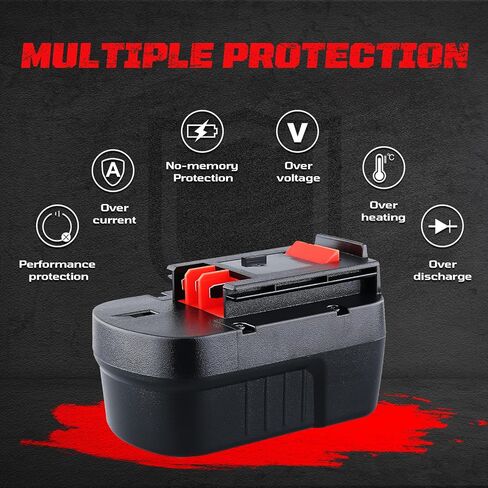 2P 4800mAh HPB14 Battery NI-MH Replacement for Black and Decker 14.4v battery FSB14 FS140BX A1714 499936-34 499936-35 BD1444L Compatible with Black and Decker 14.4V Battery Cordless Power Tools in Saudi Arabia