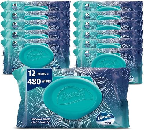 Charmin Flushable Wipes, 160 Total Wipes (4 Packs of 40) in Saudi Arabia