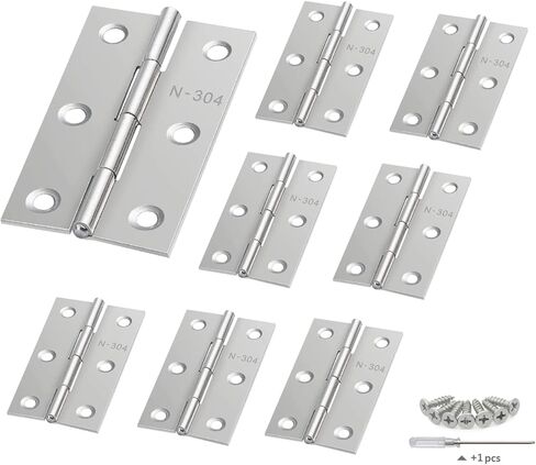 مفصلات الأبواب ، 8 أجهزة كمبيوتر مفصلية 2.95 بوصة ، مفصلات من الفولاذ المقاوم للصدأ للأثاث المنزلي الخشبي ، باب الشعح ، أجهزة باب الحظيرة ، مفصلات باب الخزانة مع 60 مسامير ، للنافذة ، خزائن ، صناديق خشبية in Kuwait
