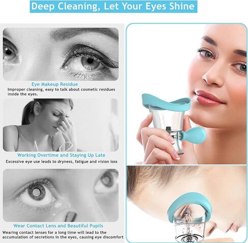 Eye Wash Cup Portable Eye Cleaner Kit Silicone Manual Air Pressure Eye Flush Rinse Cups with Storage Container Eye Washer Bath Kit Cleaning Makeup Dust Irritants Soothing Eyes(Light Pink) in Kuwait