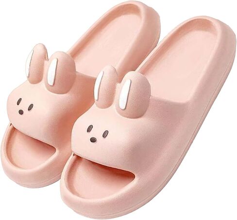 Cute Cartoon Rabbit Bath Slippers - Soft Bottom Indoor Home Slippers for Women, Comfy House Shoes for Bathroom in Kuwait