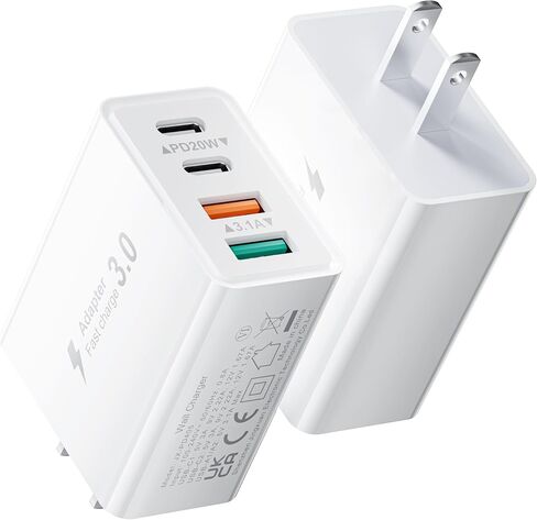 USB C Charger Block 120W GaN³ Fast Charging Station Upgraded, Exclusive PD 100W for Laptops, Wall Charger Hub Multiple Ports Compatible with MacBook Pro/Air, Tablets, iPhone, iPad, Galaxy, Pixel in Saudi Arabia