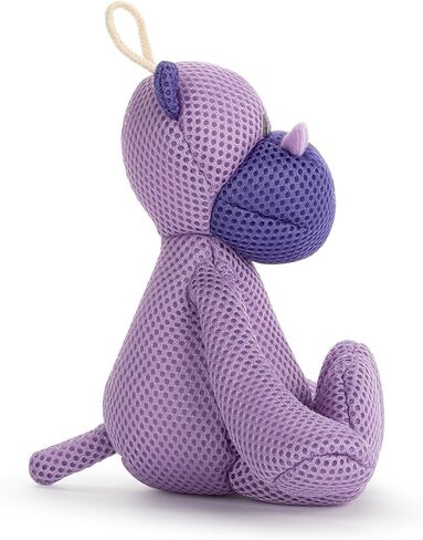 DEMDACO Love to Play 6 x 4 Inch Textured Polyester Water Safe Entertaining Bathtime Toy Plush Animal, Black and White, Penguin in Saudi Arabia