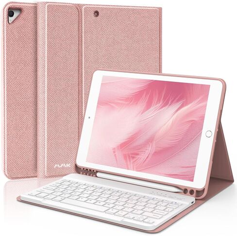 حافظة لوحة مفاتيح iPad مقاس 10.2 بوصة الجيل التاسع/الثامن/السابع 2021/2020/2019، لوحة مفاتيح BT لاسلكية قابلة للفصل مع غطاء واقي مغناطيسي مع حامل أقلام لجهاز iPad Pro 10.5 بوصة 2019/iPad 10.5 بوصة Air 3rd Gen in Kuwait