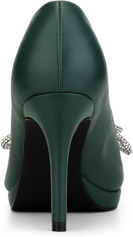 Allegra K Women's Pump Stiletto Cheel Platform Rhinestone Bow Pumps Toe Pumps in Saudi Arabia