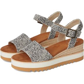 TOMS Women's Diana Wedge Sandal, Cheetah, 11