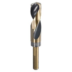HARFINGTON Twist Drill Bit 22mm Dia High-Speed Steel 4341 Metric Drill Bits 5.9" Overall Length with Black & Gold Oxide Coating for Drilling Hard Metals, Stainless Steel, Alloy Steel