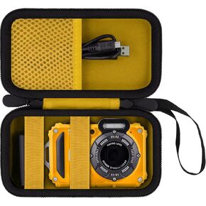 for Kodak PIXPRO WPZ2 Rugged Waterproof Digital Camera Hard Carrying Case,Compitable with Kodak 16MP 4X Optical Zoom Camera,Yellow Case