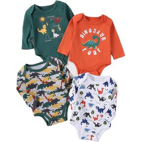 Newborn Baby Print Long Sleeve Bodysuit Gender Neutral Baby Clothes Infant Outfit Newborn Essential